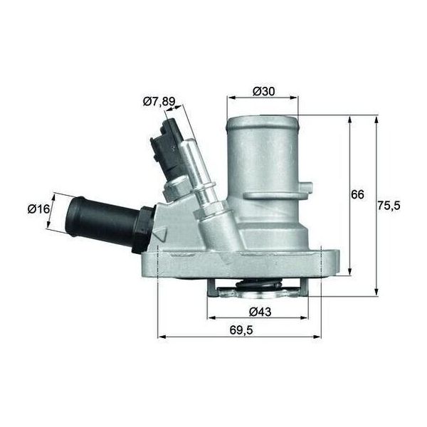 Mahle Ti 144 88 - Oe 55194029 KüHlwasserthermostat FüR Mito (955), Panda, Punto, Qubo, Siena, Tipo, 500 (312), 500L (351, 352), Bravo, Doblo, Fiorino, Idea, Linea, Palio, Combo (X12), Combo Tour (X12)-image