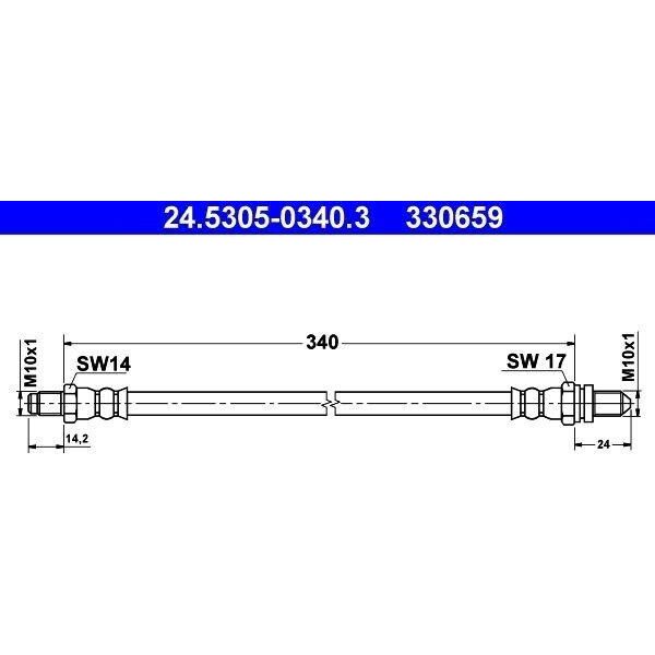 Ate 24.5305-0340.3 - Oe 1104481 Tubo Freno Per Ka (Rb)-image