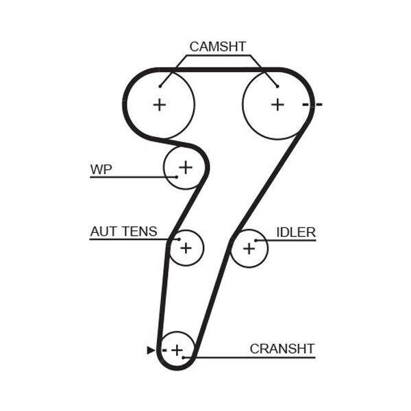 Gates 5469XS - Zahnriemen Oe 55210626 Per 145 (930), 146 (930), 155 (167), 156 (932), Gt (937), Barchetta, Marea, Punto, Stilo-image