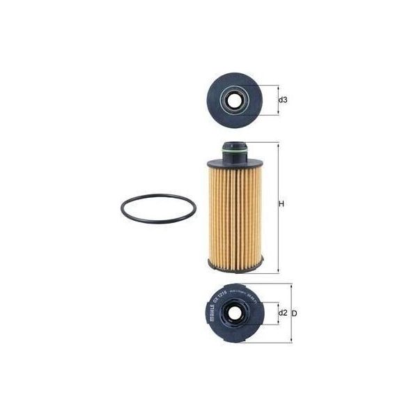 Mahle Ox 1219D - Filtro Olio Oe 71779389 Per Giulia (952), Stelvio (949)-image