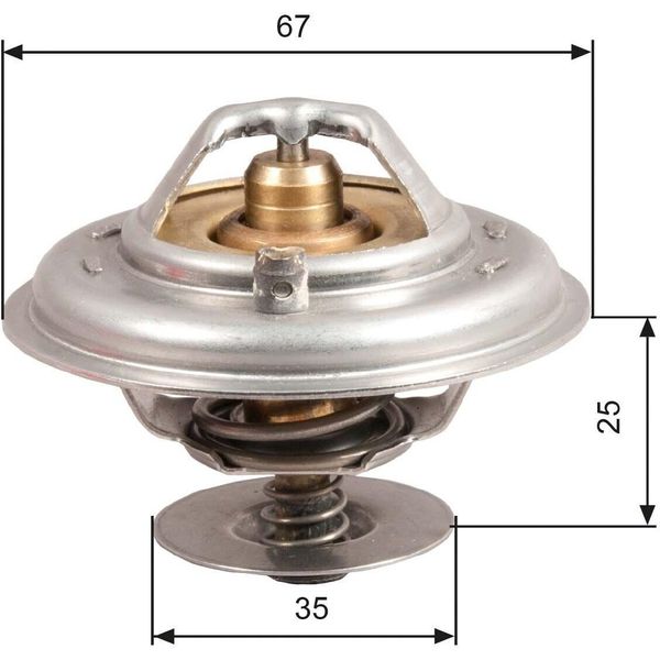 Gates TH14380G1 Termostato, Liquido Di Raffreddamento Oe 022121113 Compatibile Con Vento, Transporter V, Transporter Iv, Touareg, Sharan, Phaeton, Passat 35I, New Beetle, Multivan V, Golf V, Golf Iv, Golf Iii, Eos, Corrado, California T4, Bora, Toledo, Leon, Alhambra, Galaxy, Tt, A8 4E, A8 4D, A3 8P-image