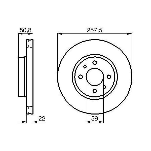 Bosch 0 986 478 512 - Oe 60805172 Disco Freno Per 164-image