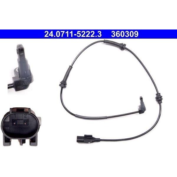 Ate 24.0711-5222.3 - Sensore Abs Oe 51763164 Per Fiorino, Linea, Qubo-image