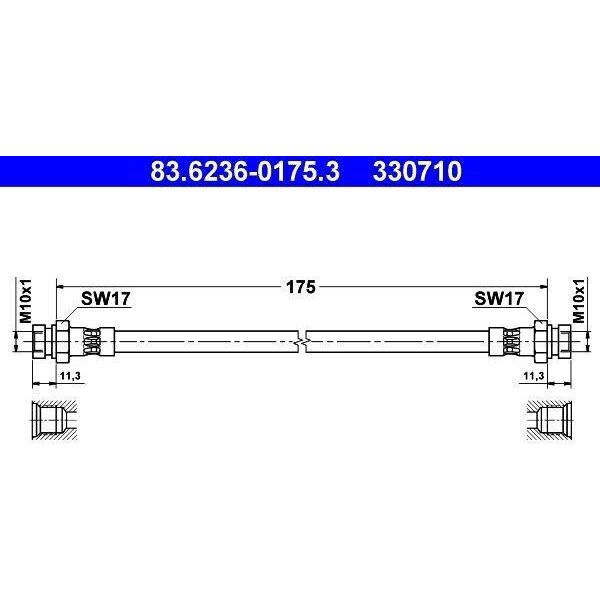 Ate 83.6236-0175.3 - Telaio Di Protezione Oe 6U0 611 775 C Per Felicia (6U), Caddy Ii (9K)-image