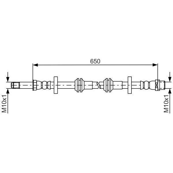 Bosch 1 987 481 690 - Tubo Freno Oe 4G0 611 707 G Per A6 (4G), A7 (4G), A7 (4K)-image