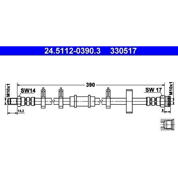 Ate 24.5112-0390.3 - Tubo Freno Oe 7569161 Per Uno-image