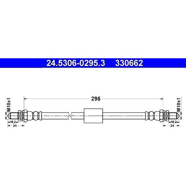 Ate 24.5306-0295.3 - Tubo Freno Oe 6179304 Per Fiesta Iii-image