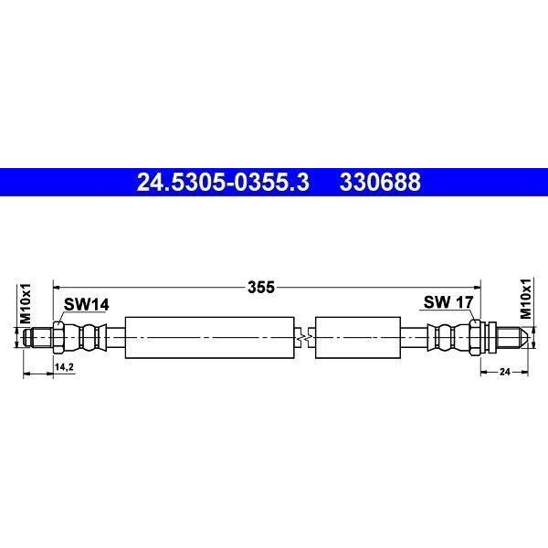 Ate 24.5305-0355.3 - Tubo Freno Oe 1118772 Per Puma-image