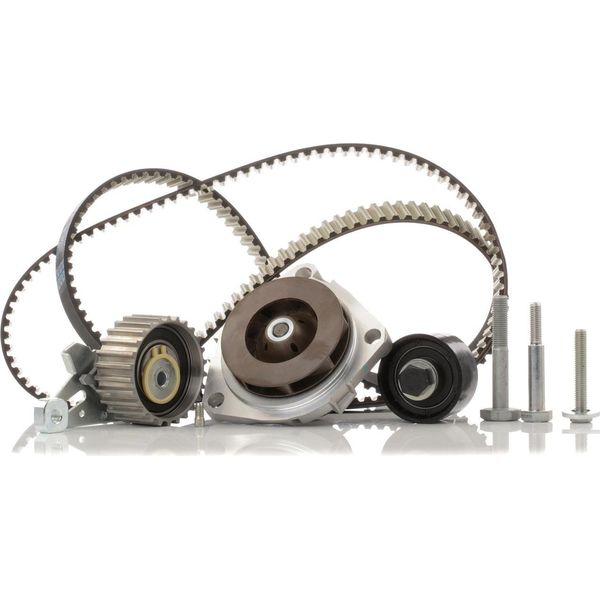 Ridex 3096W0030 - Oe 46804051 Wasserpumpe + Zahnriemensatz FüR 147 (937), 156 (932), 159 (939), Brera (939), Giulietta (940), Gt (937), Spider (939), Malibu (V300), 500X (334), Bravo, Croma, Doblo, Ducato, Freemont, Sedici, Stilo, Cherokee (Kl), Compass, Renegade, Astra H, Astra J, Cascada (W13), Combo (X12), Combo Tour (X12), Insignia A (G09), Signum (Z03), Vectra C (Z02), Zafira B, Zafira Tourer-image