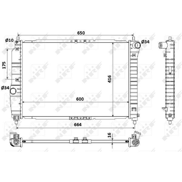 Nrf 53902 - Oe 96443477 KüHler, MotorküHlung FüR Aveo (T200), Aveo (T250, T255)-image