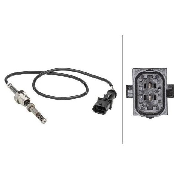 Hella 6PT 358 181-191 - Oe 51852762 Sensore Temperatura Gas Di Scarico Per 159 (939), Brera (939), Spider (939)-image