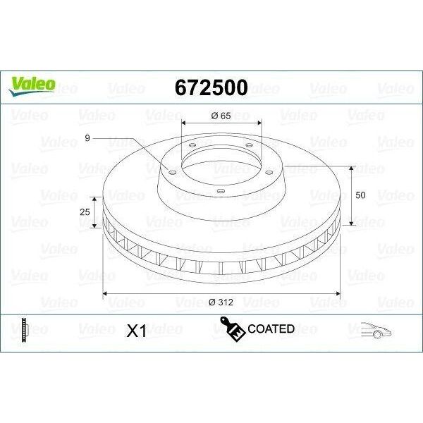 Valeo 672500 Disco Freno Oe 1K0615301AA Compatibile Con A1 8X, A3 8L, A3 8P, A3 8V, A3 8Y, Q2, Q3, Tt, Formentor, Alhambra, Altea, Altea Xl, Ateca, Leon, Karoq, Kodiaq, Octavia, Superb, Yeti, Arteon, Beetle, Caddy, Cc, Eos, Golf Alltrack, Golf Plus, Golf Sportsvan, Golf V, Golf Vi, Golf Vii, Golf Viii, Jetta, Passat Alltrack, Passat 3C, Passat 3B, Passat 3BG, Passat Cc, Scirocco, Sharan, T-ROC, Ti-image