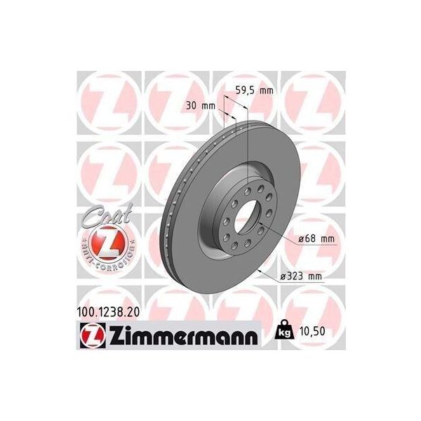 Zimmermann 100.1238.20 - Disco Freno Per A8 (4D)-image