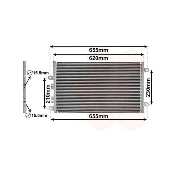 Van Wezel 01005077 - Oe 46768973 Condensatore Aria Condizionata Per 147 (937)-image