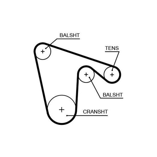 Gates 5619XS - Cinghia Dentata Oe 55221254 Per 145 (930), 146 (930), 147 (937), 155 (167), 156 (932), 166 (936), Gt (937), Gtv (916), Spider (916)-image