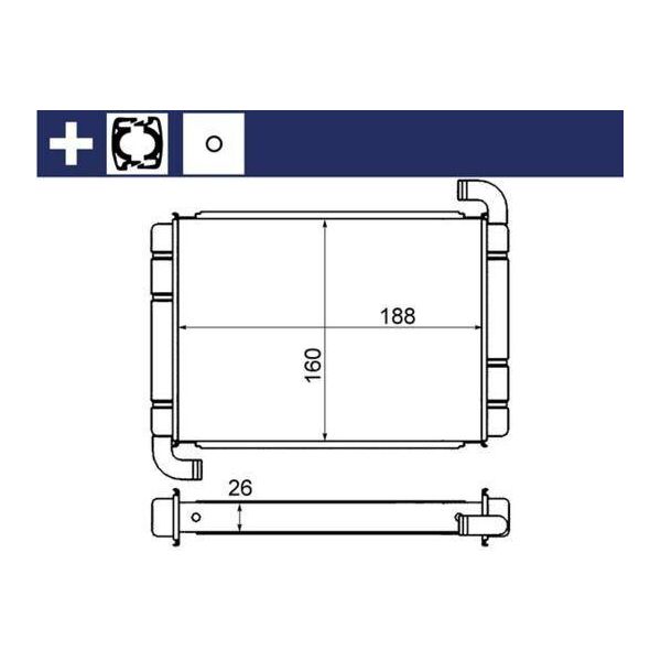 Mahle Ah 9 000S - Oe 77363898 Scambiatore Di Calore, Riscaldatore Per Mito (955), Punto, Fiorino, Qubo, Adam, Corsa D (S07), Corsa E (X15)-image