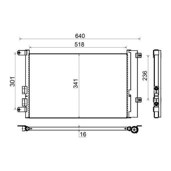 Mahle Ac 401 000S - Oe 60668109 Condensatore Aria Condizionata Con Essiccatore Per 156 (932), 147 (937), Gt (937)-image