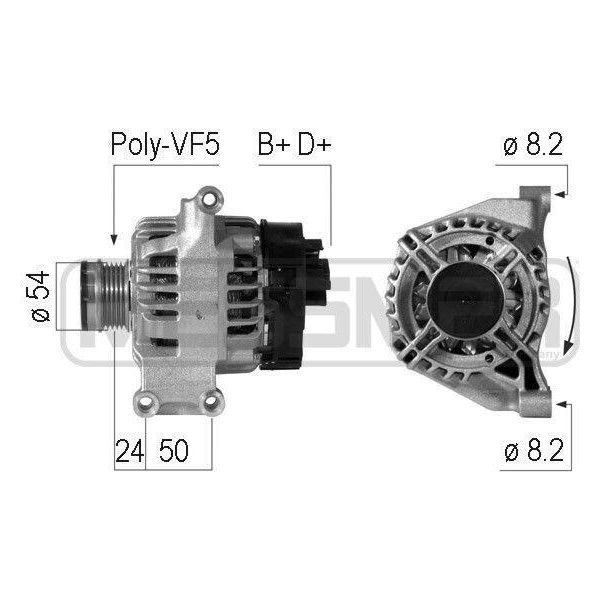 Era 210739A - Alternatore Oe 51788658 Per Mito (955), Giulietta (940), 500 (312), 500L (351, 352), Bravo, Doblo, Punto, Linea, Panda, Tipo-image