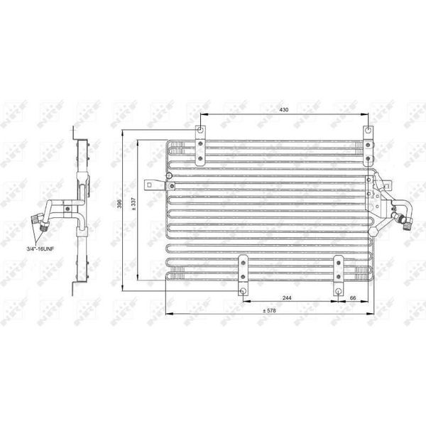 Nrf 35052 - Oe 60810250 Klimakondensator Per 155 (167), 146 (930), 145 (930), Type, Coupe 175-image