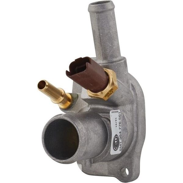 Hella 8MT 354 776-561 - Termostato KüHlwasser Oe 55194029 Per Mito (955), 500 (312), 500L (351, 352), Bravo, Doblo, Fiorino, Punto, Idea, Linea, Palio, Panda, Qubo, Siena, Tipo, Combo (X12), Combo Tour (X12)-image