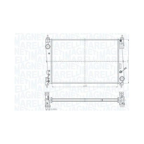 Magneti Marelli 350213184300 - Oe 51808364 Radiatore, Raffreddamento Motore Per Mito (955), Punto, Bravo, Corsa D (S07)-image