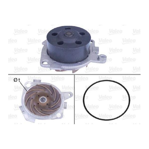 Valeo 506518 - Pompa Acqua Oe 60586222 Per 145 (930), 146 (930), 147 (937), 155 (167), 156 (932), 159 (939), 166 (936), Brera (939), Giulietta (940), Gt (937), Gtv (916), Spider (916), Spider (939), Barchetta, Brava, Bravo, Coupe 175, Marea, Punto-image