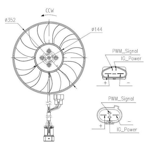 Nrf 47969 - Ventola Radiatore Oe 3Q0959455B Per Q3 (F3), Tt (Fv), A3 (8V), Q3 (F3B), Ateca (Kh), Tarraco (KN2), Karoq, Kodiaq, Arteon (3H), Passat (3G), Tiguan (Ad, Ax), Tiguan (Bj, Bw), Touran (5T)-image
