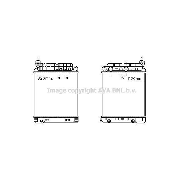 Prasco ME2146 - Oe 9405000203 Radiatore, Raffreddamento Motore Per Escort Vi, 5008 I, Twingo Ii (CN0), Megane Iii, Megane Cc-image