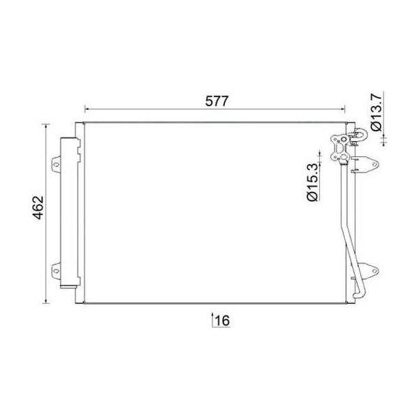 Mahle Ac 954 000S - Oe 561820411C Condensatore Aria Condizionata Con Essiccatore Per Passat (3G)-image