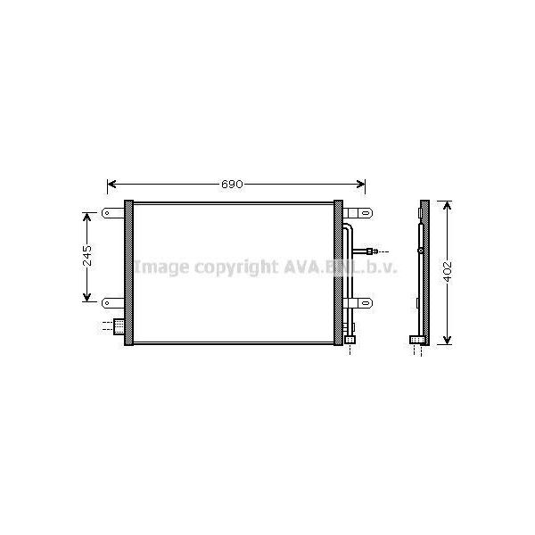 Prasco AI5238 - Condensatore Aria Condizionata Oe 8E0260401Q Per A4 (8H), A4 (8E), Exeo (3R)-image