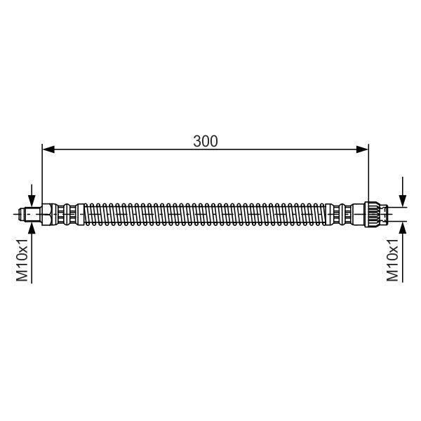 Bosch 1 987 476 679 - Oe 1472155080 Bremsschlauch FüR Saxo, Ulysse, 106 Ii, 806 (221), 806 Van (Af)-image