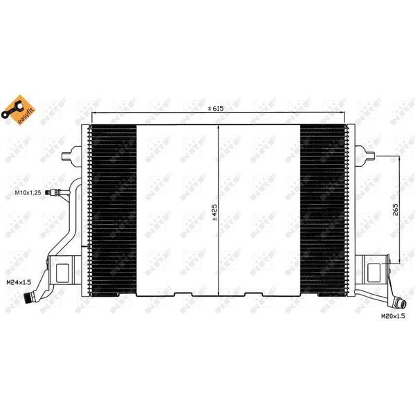 Nrf 35564 - Condensatore Aria Condizionata Oe 4B3260401C Per A6 (4B)-image