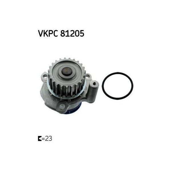 Pompa Dell'acqua Skf VKPC81205, Raffreddamento Motore Oe 06F121011 Compatibile Con A4 8E, A1 8X, A3 8P, A6 4F, Tt, Altea, Altea Xl, Exeo, Leon, Toledo, Octavia, Eos, Golf V, Golf Vi, Jetta, Passat 3C, Polo 6R, Scirocco-image