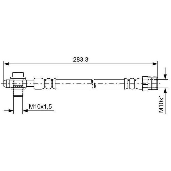 Bosch 1 987 481 736 - Oe 5N0 611 775 Bremsschlauch FüR Q3 (8U), Alhambra (710, 711), Cc (358), Passat (365, 362), Passat (3C), Passat Cc (357), Sharan (7N), Tiguan (5N), XL1 (6Z!)-image