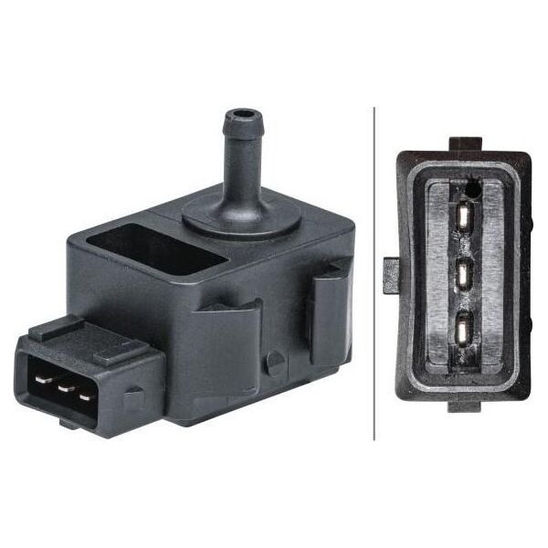 Hella 6PP 009 403-281 - Oe 078 907 597 Sensore Pressione Di Sovralimentazione Per A4 (8D), A6 (4A)-image