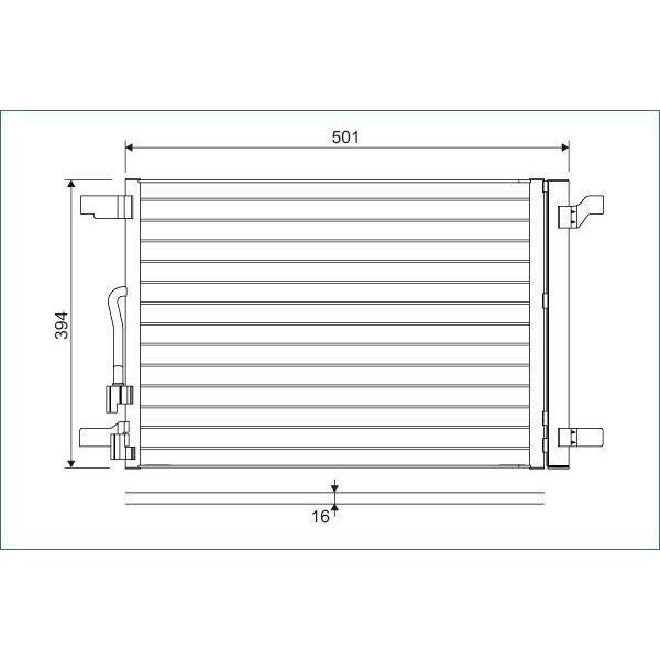 Valeo 814301 Condensatore, Climatizzatore Oe 5Q0816411AJ Compatibile Con A3 8V, Q2, Q3, Tt, Arona, Ateca, Leon, Tarraco, Kamiq, Karoq, Kodiaq, Octavia, Scala, Superb, Arteon, Golf Alltrack, Golf Sportsvan, Golf Vii, Passat Alltrack, Passat 3BG, T-ROC, Tiguan, Touran-image