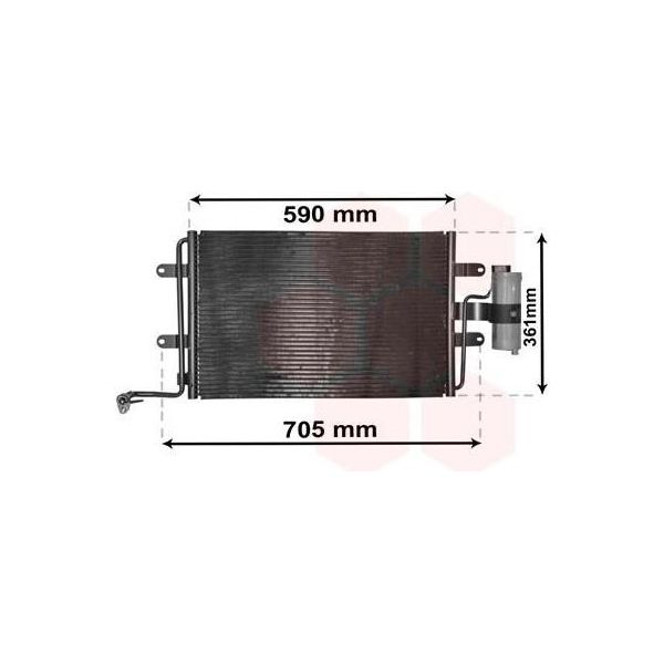 Condensatore Aria Condizionata Van Wezel + Essiccatore Per Audi A3 Tt Seat Leon Toledo Skoda Octavia Vw Golf-image