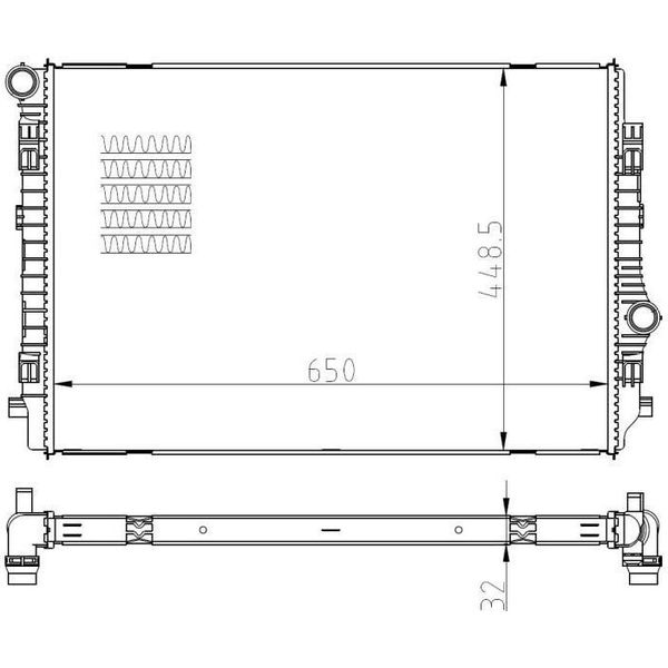 Nrf 550081 Radiatore Motore Oe 5Q0121251EN Compatibile Con Touran, Tiguan, Passat 3BG, Passat Alltrack, Golf Vii, Golf Alltrack, Arteon, Superb, Octavia, Kodiaq, Karoq, Tarraco, Leon, Ateca, Tt, Q3, Q2, A3 8V-image