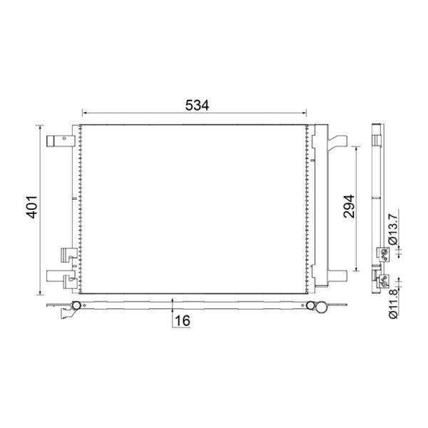 Condensatore Mahle Ac 772 000S, Climatizzatore Oe 5Q0816411AA Compatibile Con A1 Gb, A3 8V, Octavia, Kodiaq, Karoq, Kamiq, Tarraco, Leon, Superb, Arteon, Caddy, Golf Alltrack, Golf Sportsvan, Ibiza, Ateca, Arona, Formentor, Tt, Q3, Q2, Scala, Golf Vii, Golf Viii, Passat Alltrack, Passat 3BG, Polo Ae, T-Cross, T-ROC, Tiguan, Touran-image