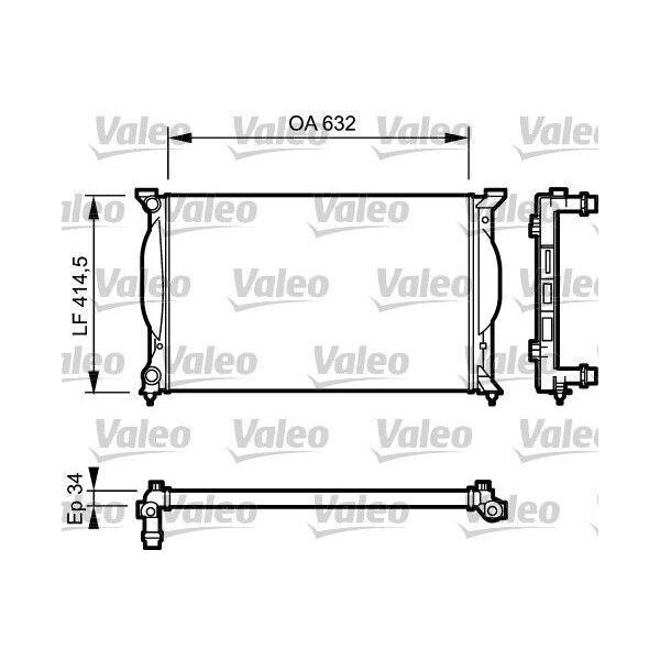 Valeo 732963 - Oe 8E0121251 Radiatore, Raffreddamento Motore Per A6 (4B), A4 (8H), A4 (8E), Exeo (3R)-image