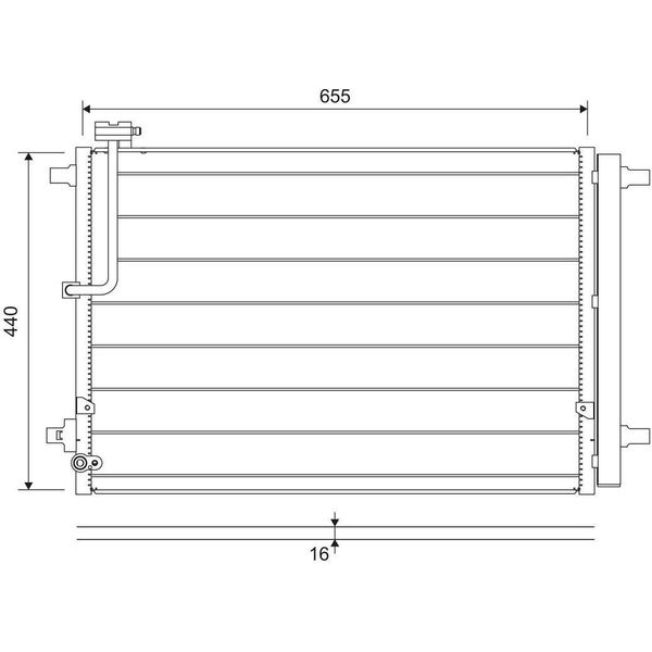 Valeo 822657 - Condensatore Aria Condizionata Oe 4H0260403E Con Essiccatore Per A8 (4H)-image