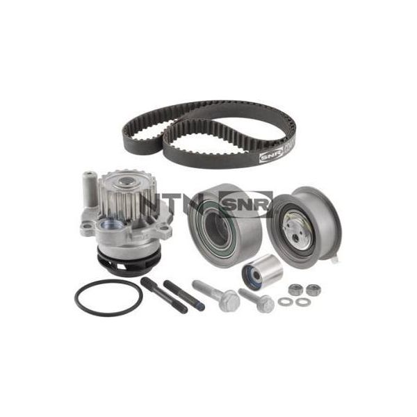 Snr KDP457.680 - Oe 038121011 Wasserpumpe + Zahnriemensatz FüR A3 (8L), Cordoba (6K), Ibiza (6K), Inca (6K), Leon (1M1), Toledo Ii (1M2), Octavia I (1U), Bora (1J), Caddy Ii (9K), Golf Iv (1J), New Beetle, Polo (6V)-image