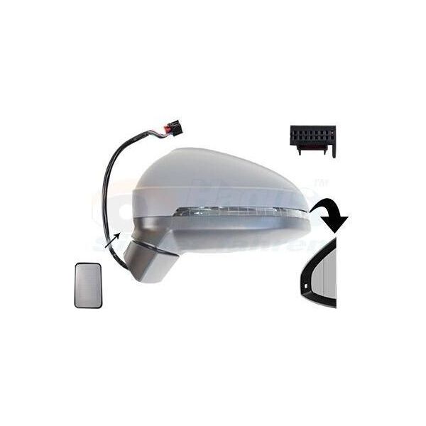 Van Wezel 0346827 - Oe 8W0949101A Specchio Retrovisore Esterno, Sinistro Per A4 (8W)-image