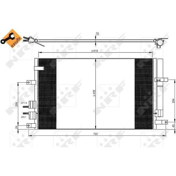 Nrf 35911 - Oe 50507287 Condensatore Aria Condizionata Con Essiccatore Per 159 (939), Brera (939), Spider (939)-image