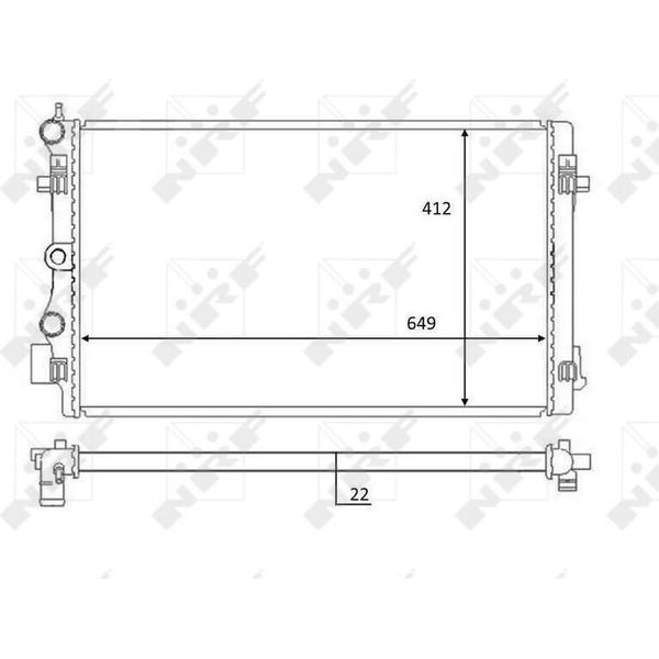 Nrf 59056 - Oe 6R0121253H Radiatore, Raffreddamento Motore Per A1 (8X), Ibiza (6J, 6P), Fabia Ii (54), Polo (6C, 6R)-image