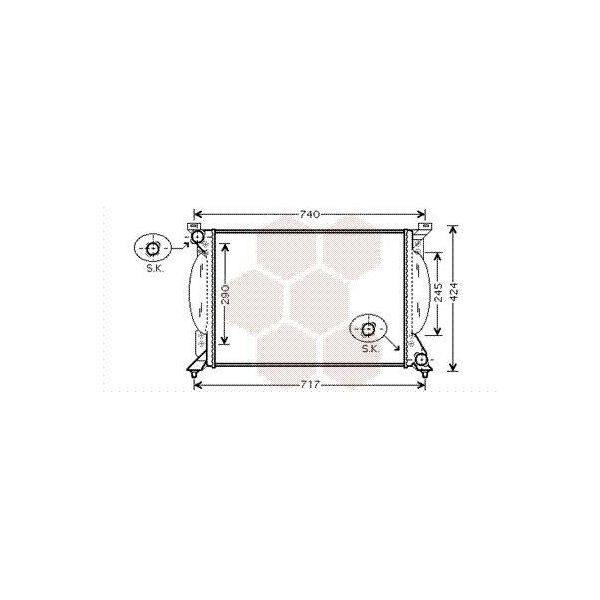 Van Wezel 03002203 - Oe 8E0121251G Radiatore, Raffreddamento Motore Per A4 (8H), A4 (8E)-image