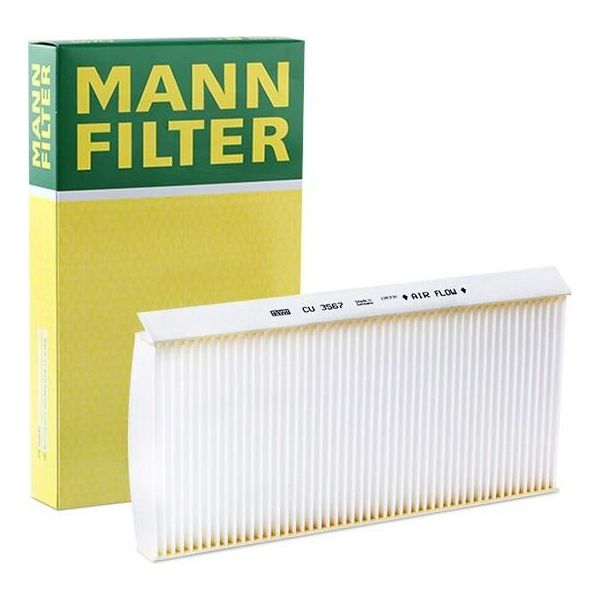 MANN-FILTER Cu 3567 - Filtro Aria Abitacolo Oe 1062 253 Per Tourneo Connect, Transit Connect, Focus (Daw, Dbw), Focus (Dnw), Focus (Dfw)-image