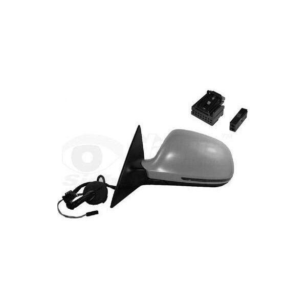 Van Wezel 0341807 Specchietto Esterno Specchietto Laterale Sinistro Per Audi A6 Avant (4F5, C6) Asferico Riscaldato Con Memoria Primerizzato-image