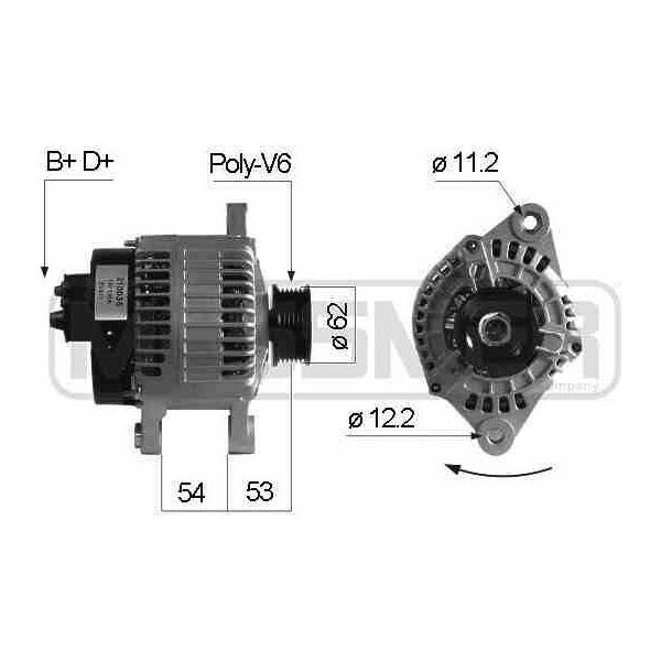 Era 210035A - Alternatore Oe 46430531 Per Spider (916), Gtv (916), 166 (936), 156 (932), 155 (167), 147 (937), 146 (930), 145 (930), Multipla, Punto, Marea, Coupe 175, Bravo, Brava, Barchetta-image