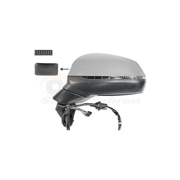 Van Wezel 0386817 - Oe 4M1949145 Specchio Retrovisore Esterno, Sinistro Per Q7 (4M)-image